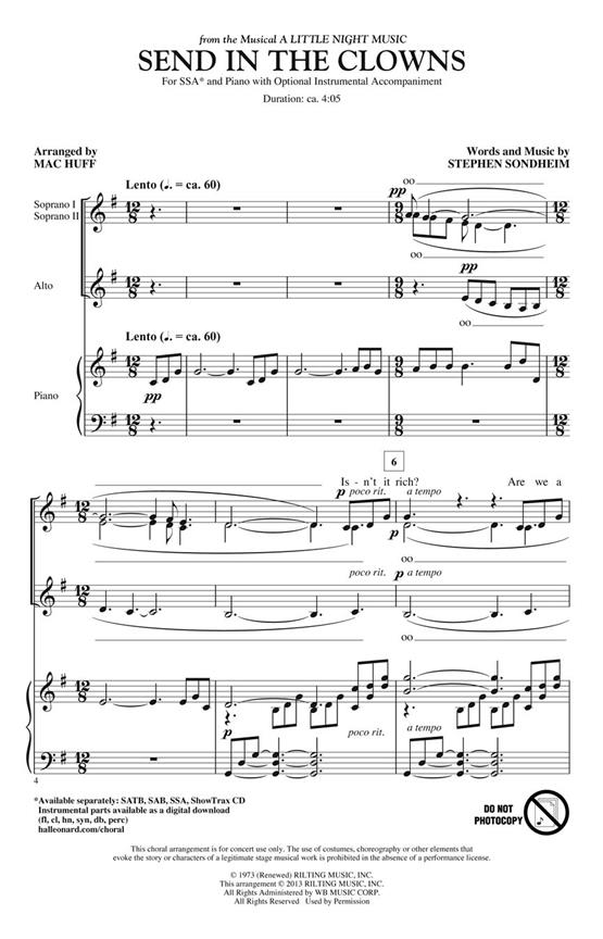 Send in the Clowns(from A Little Night Music)