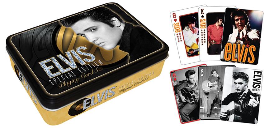 Elvis Presley Playing Card Gift Tin(Elvis Gold)