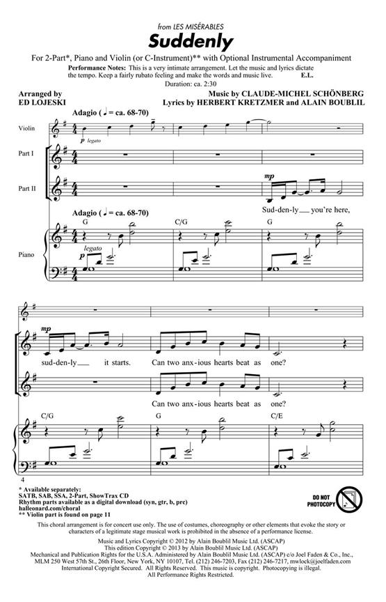 Suddenly(from Les Misérables the Movie)