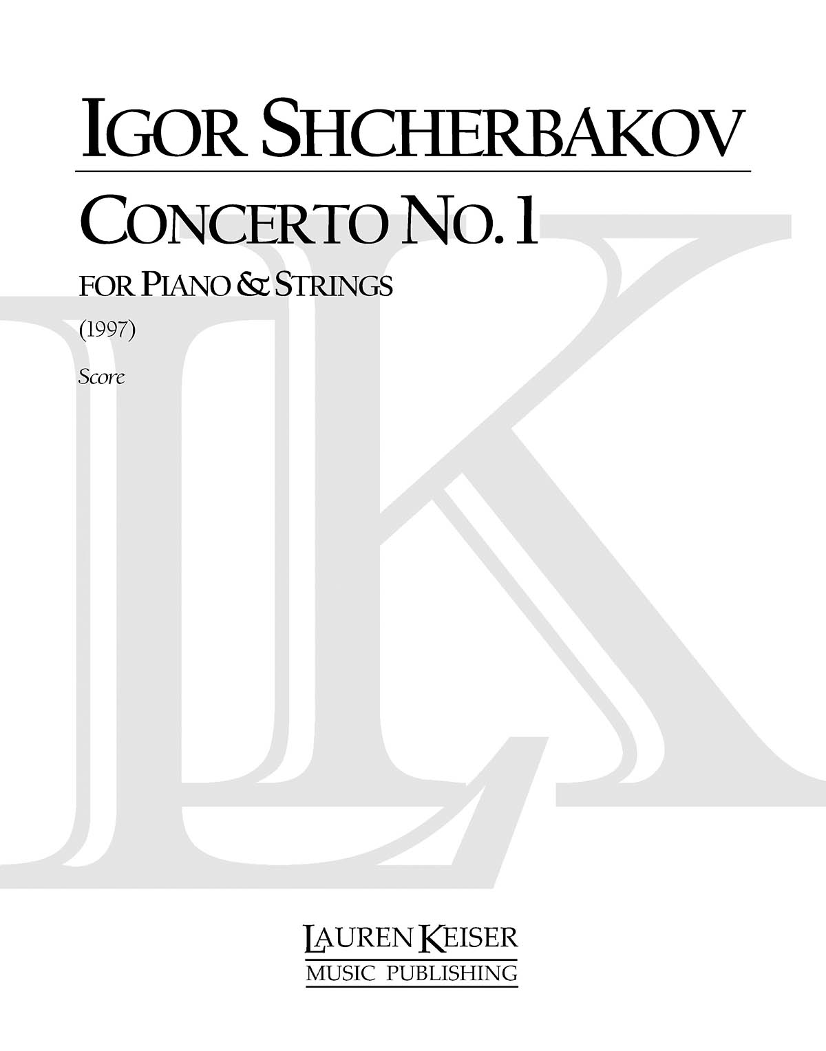 Concerto No. 1 for Piano and Strings