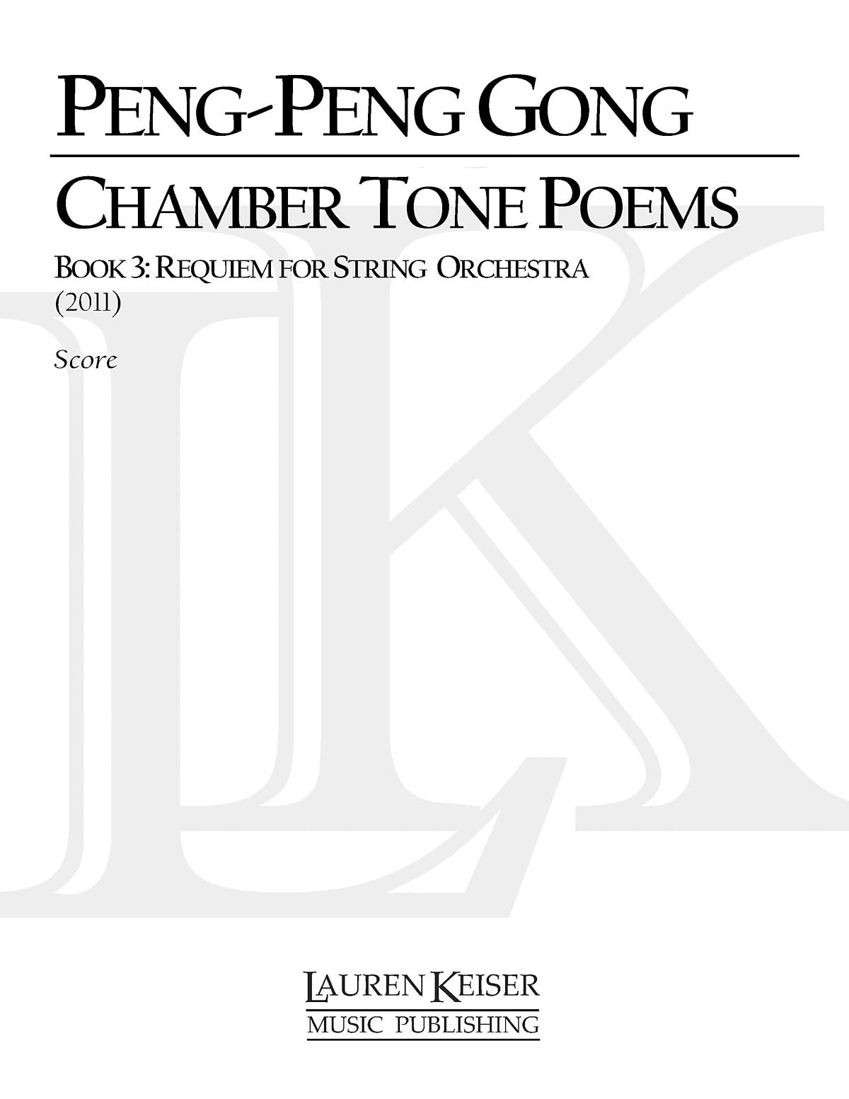 Chamber Tone Poems, Book 3: Requiem