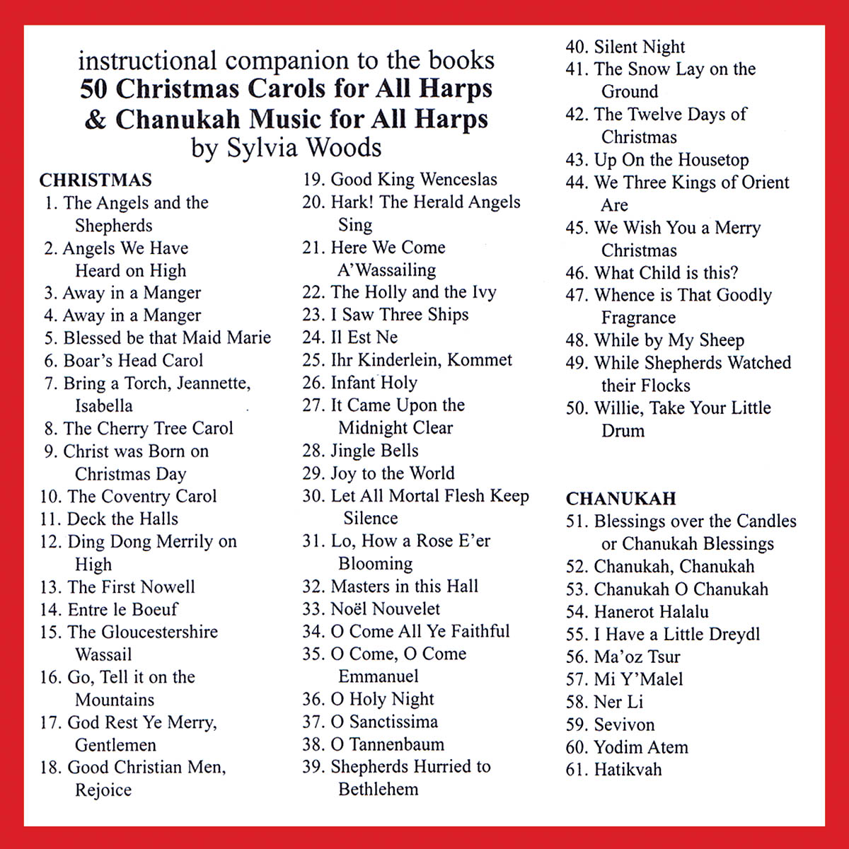 50 Christmas Carols For All Harps