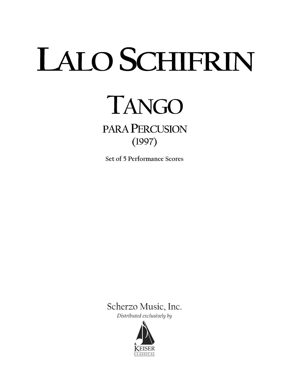 Tango Para Percusion (Tango for Percussion)