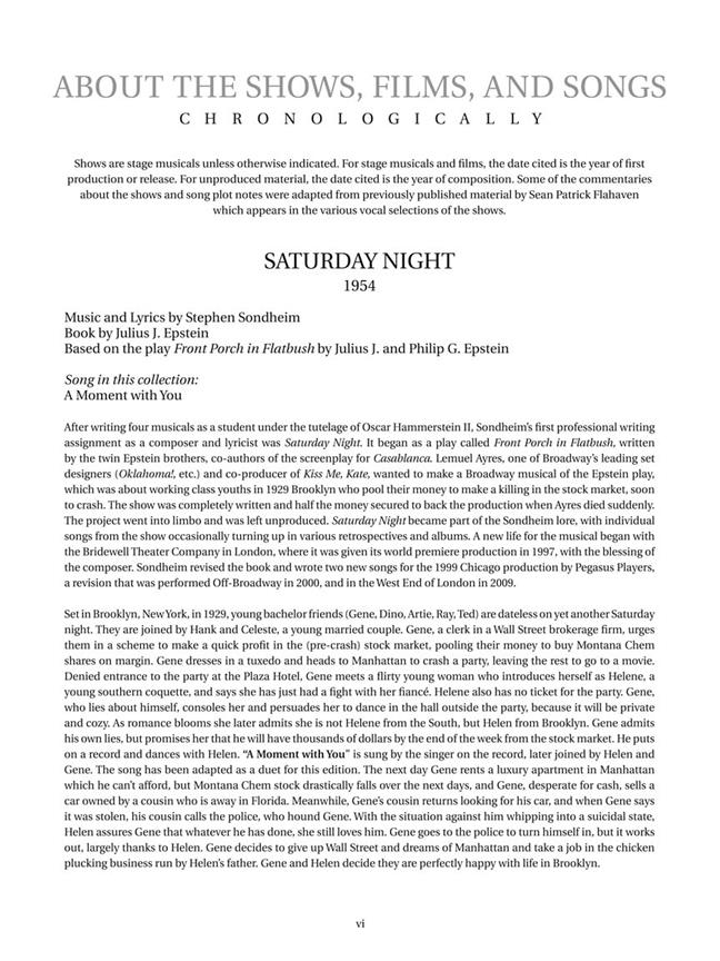 Sondheim fuer Singers - Vocal Duets Collection