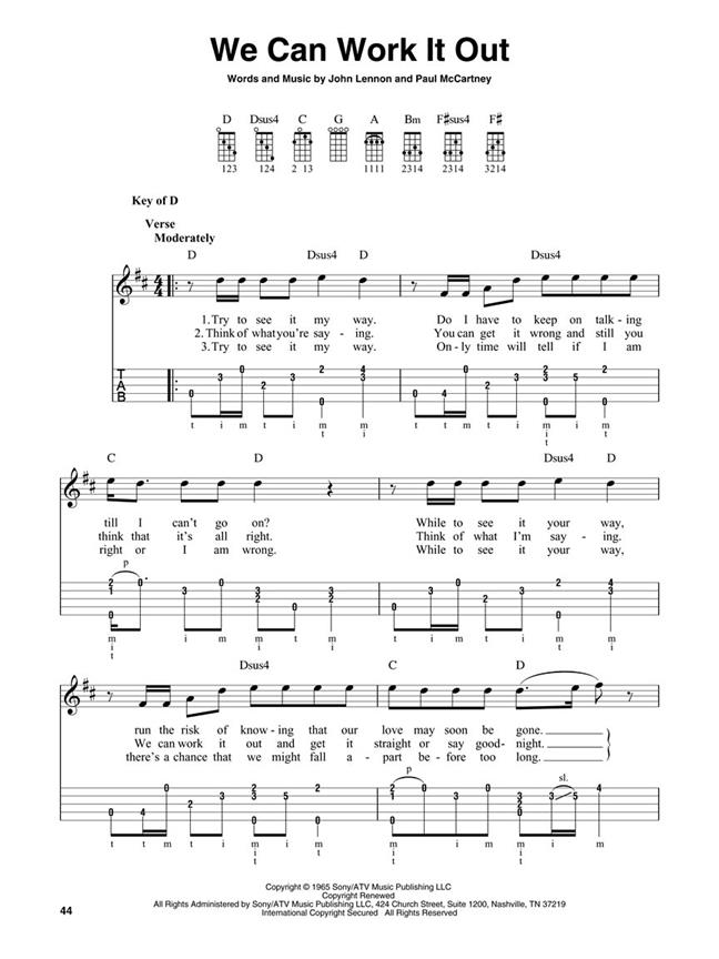 The Beatles for Banjo Tab
