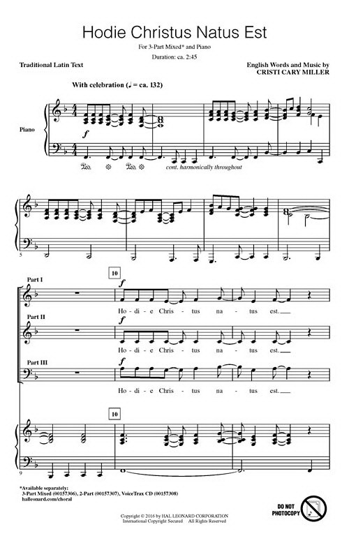 Cristy Cary Miller: Hodie Christus Natus Est