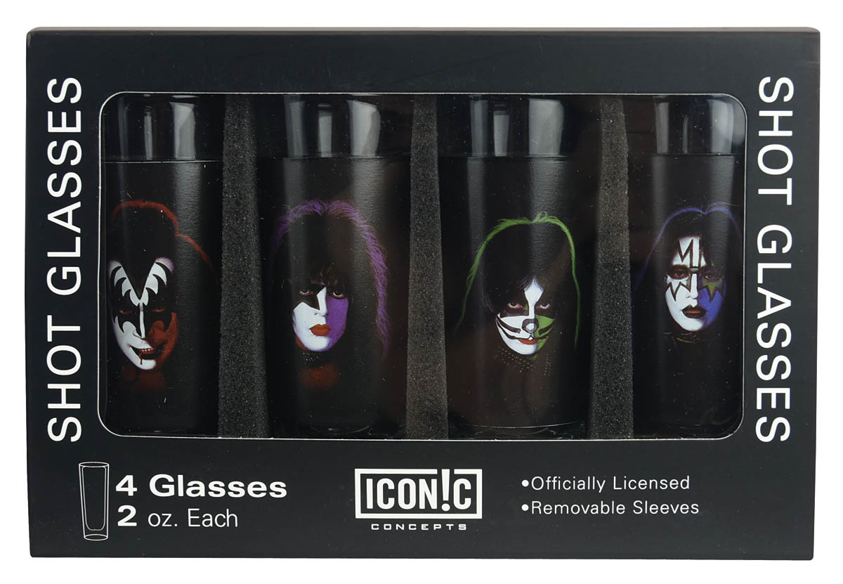 Kiss: Solo Albums - 4-Piece Shot Glass Set