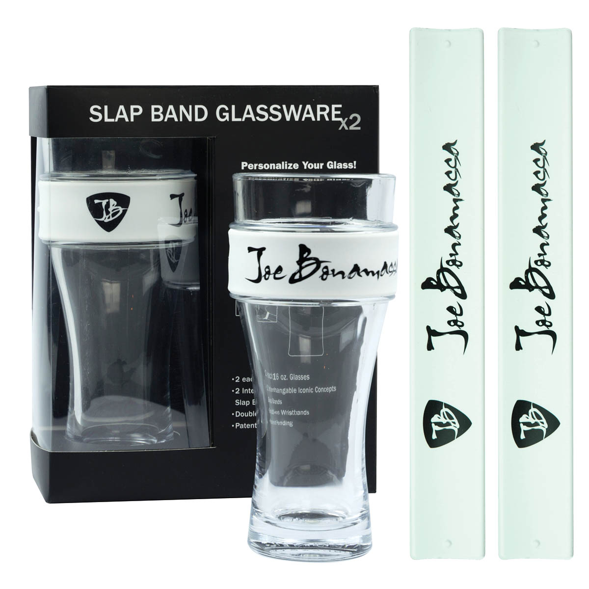 Joe Bonamassa 2-Pack Slap Band Pint Size Glassware