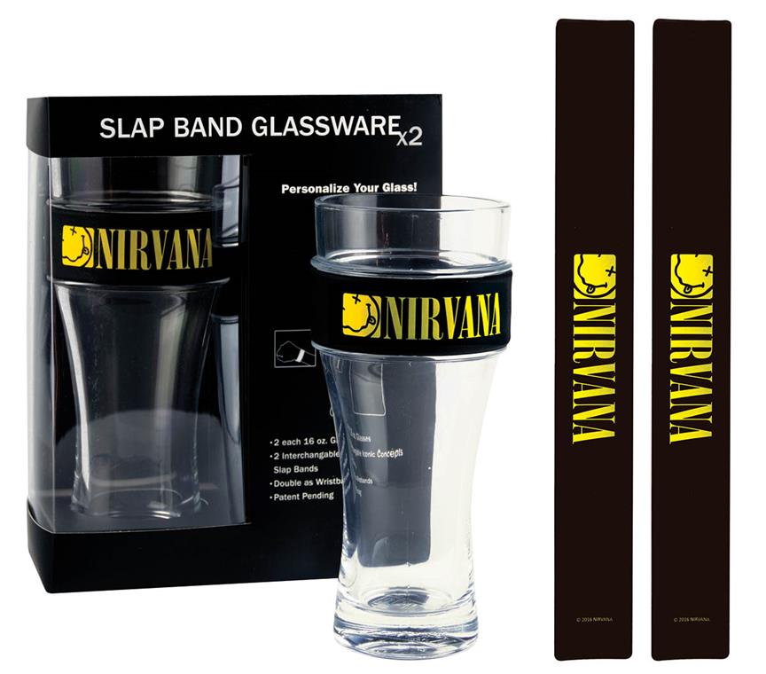 Nirvana 2-Pack Slap Band Pint Size Glassware