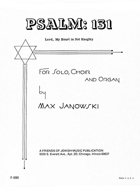 Max Janowski: Psalm 131 (SATB)