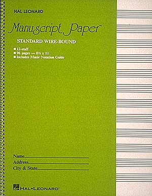 Standard Wirebound Manuscript Paper Green Cover