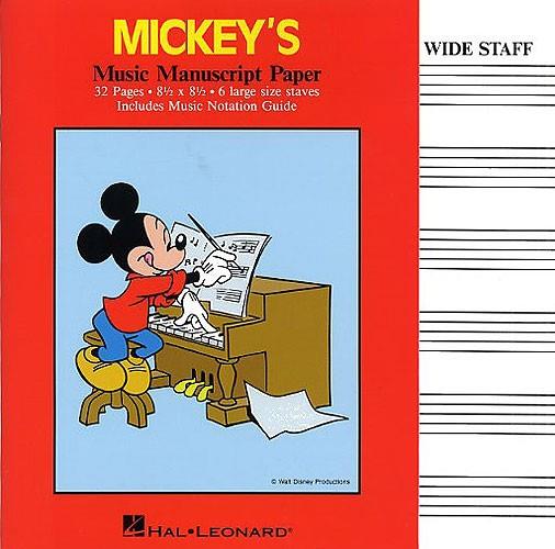 Mickey's Music Manuscript Paper - Wide Staff