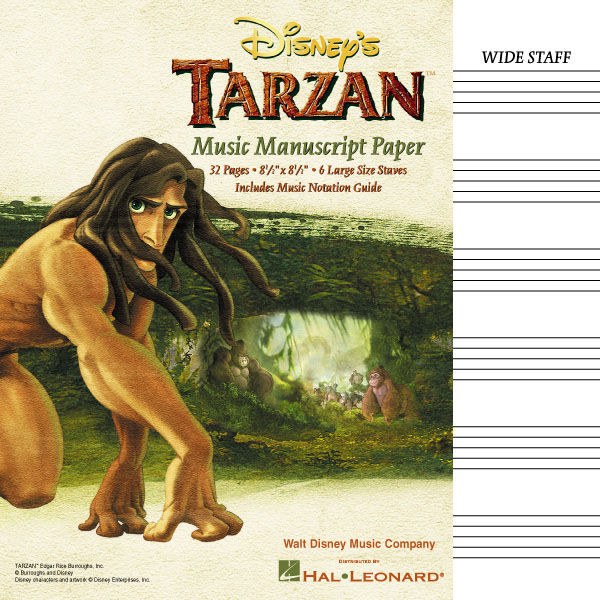 Disney's Tarzan Music Manuscript Paper