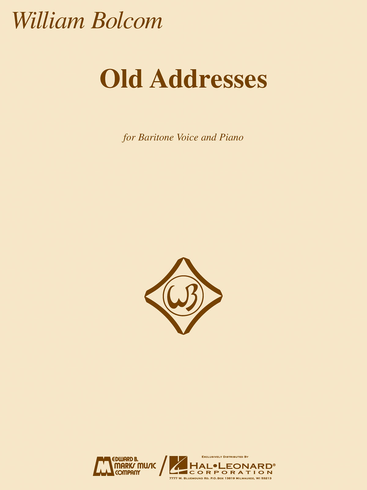 Old Addresses(fuer Baritone and Piano)