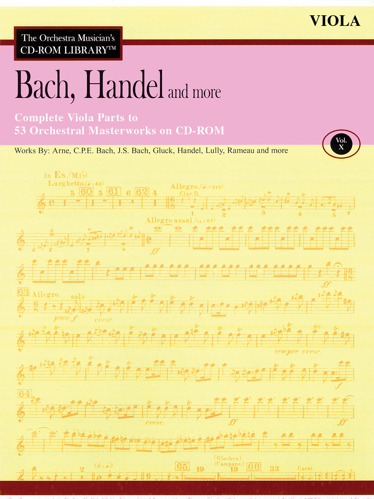 Bach, Handel and More - Volume 10(The Orchestra Musician's CD-ROM Library - Viola)