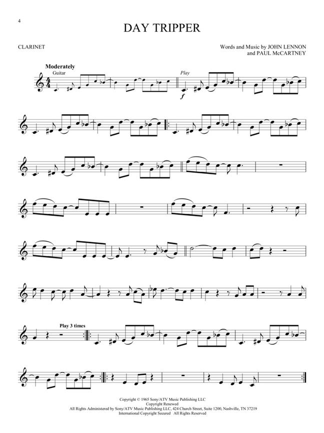 Instrumental Play-Along: The Beatles (Klarinet)