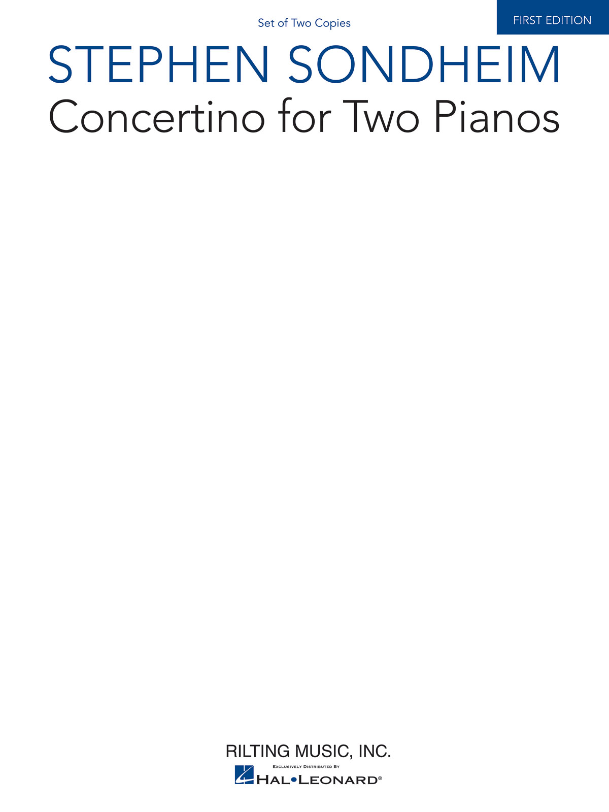 Sondheim: Concertino for Two Pianos