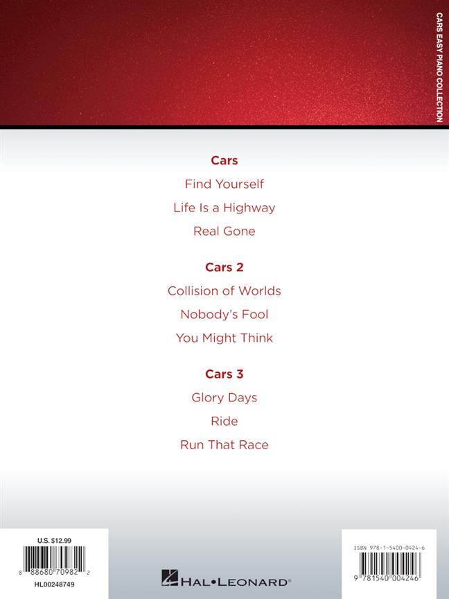 Cars: Easy Piano Collection