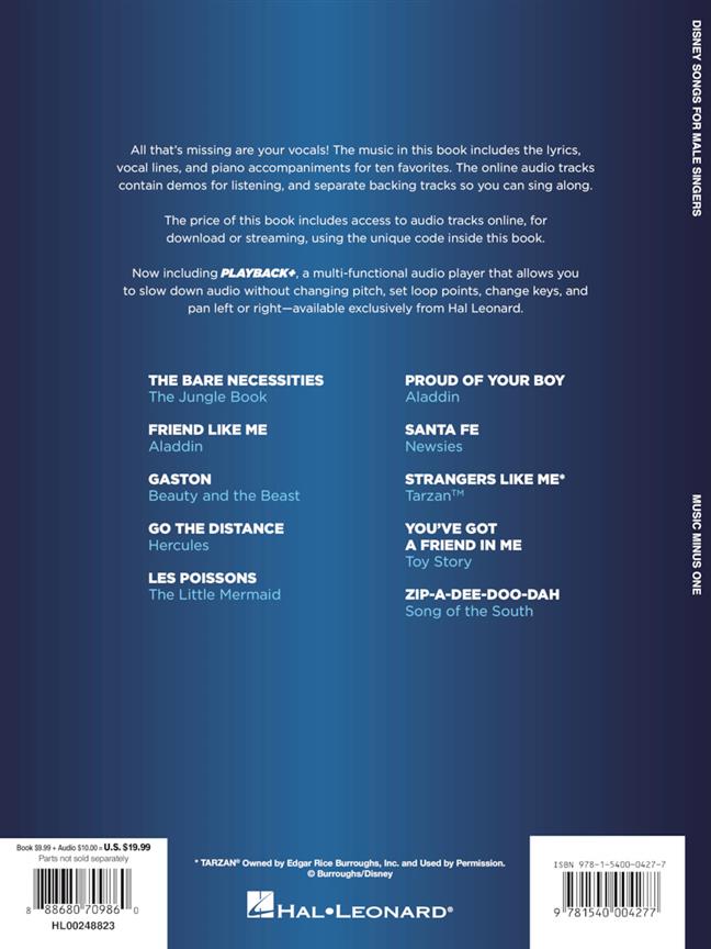 Disney Songs for Male Singers