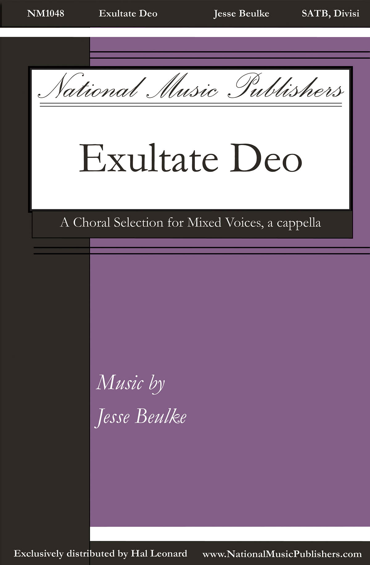 Jesse Beulke: Exultate Deo (SATB)