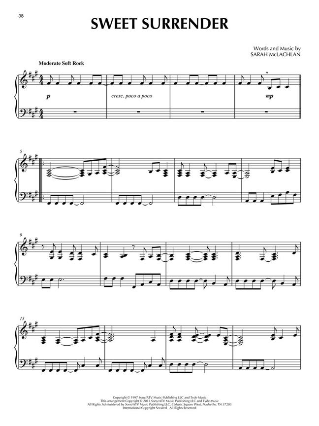 Sarah McLachlan for Piano Solo