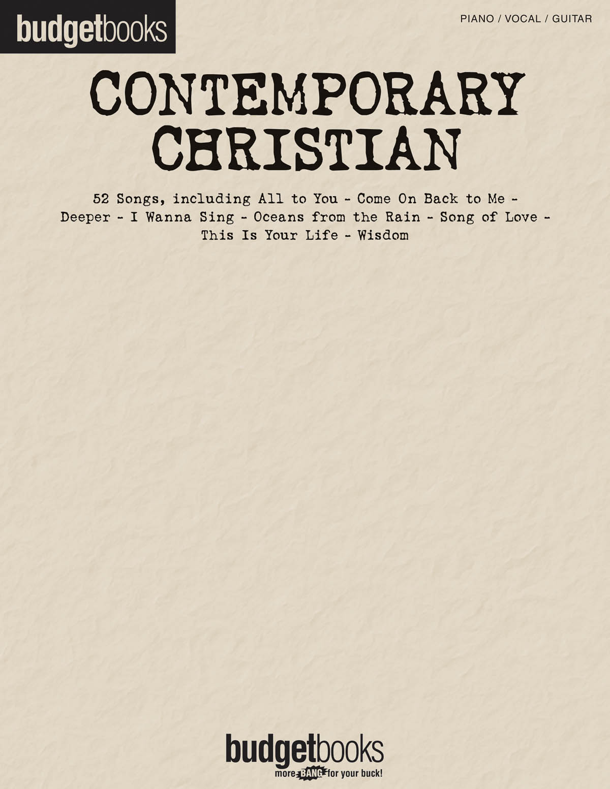 Budgetbooks: Contemporary Christian