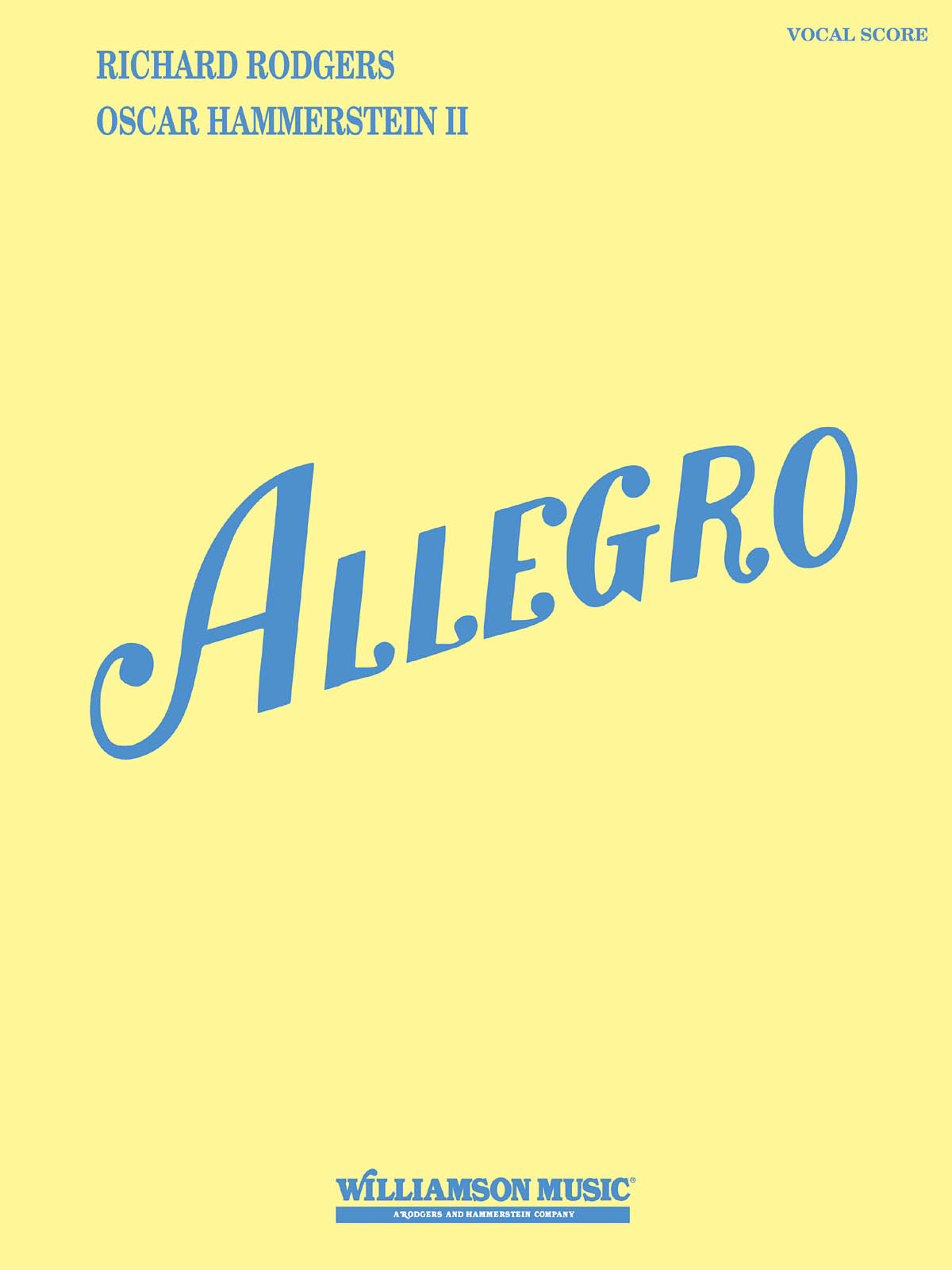 Rodgers & Hammerstein: Allegro (Vocal Score)