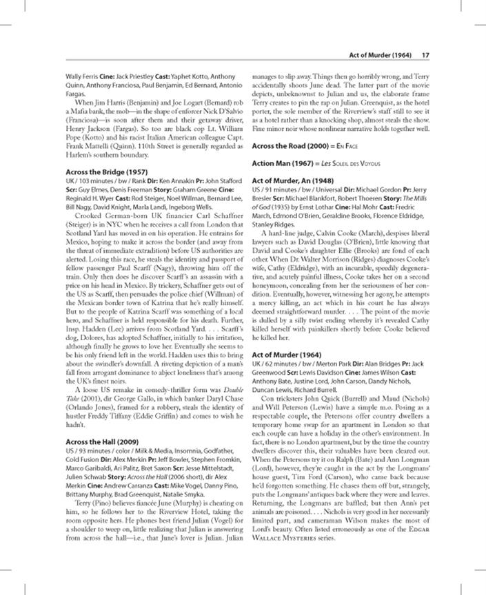A Comprehensive Encyclopedia of Film Noir(The Essential Refuerence Guide)