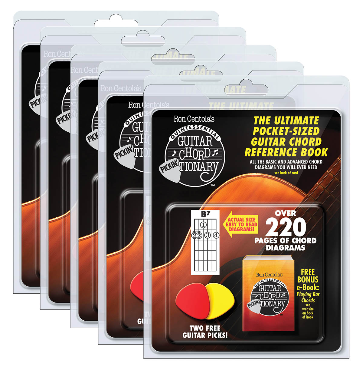 Guitar Chord Pickin'Tionary 5-Pack(Clamshell with 2 Picks and Mini Chord Book)