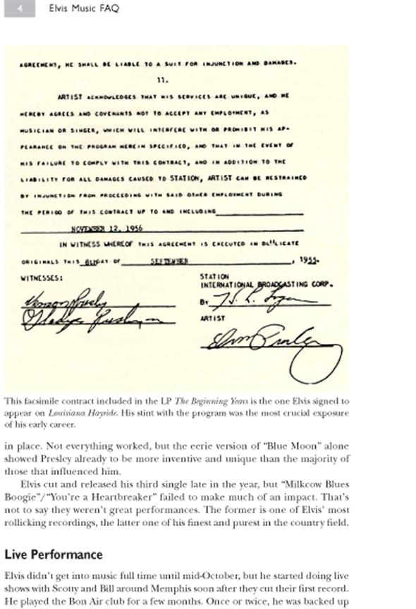 Elvis Music FAQ
