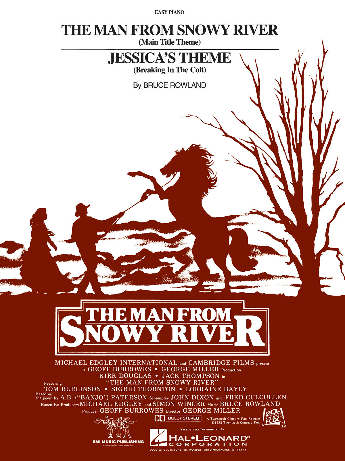 The Man From Snowy River/Jessica's Theme(Easy Piano Solo)