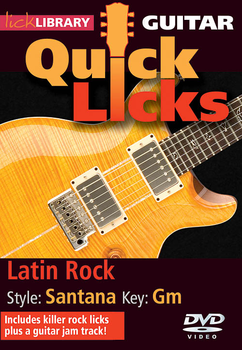 Latin Rock - Quick Licks(Style: Carlos Santana- Key: Gm)