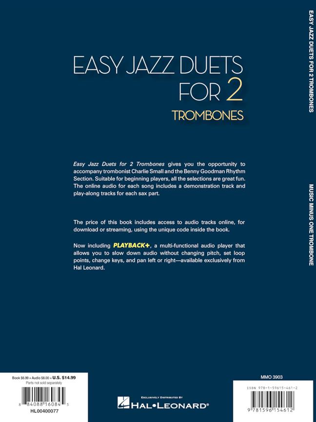 Easy Jazz Duets for 2 Trombones and Rhythm Section