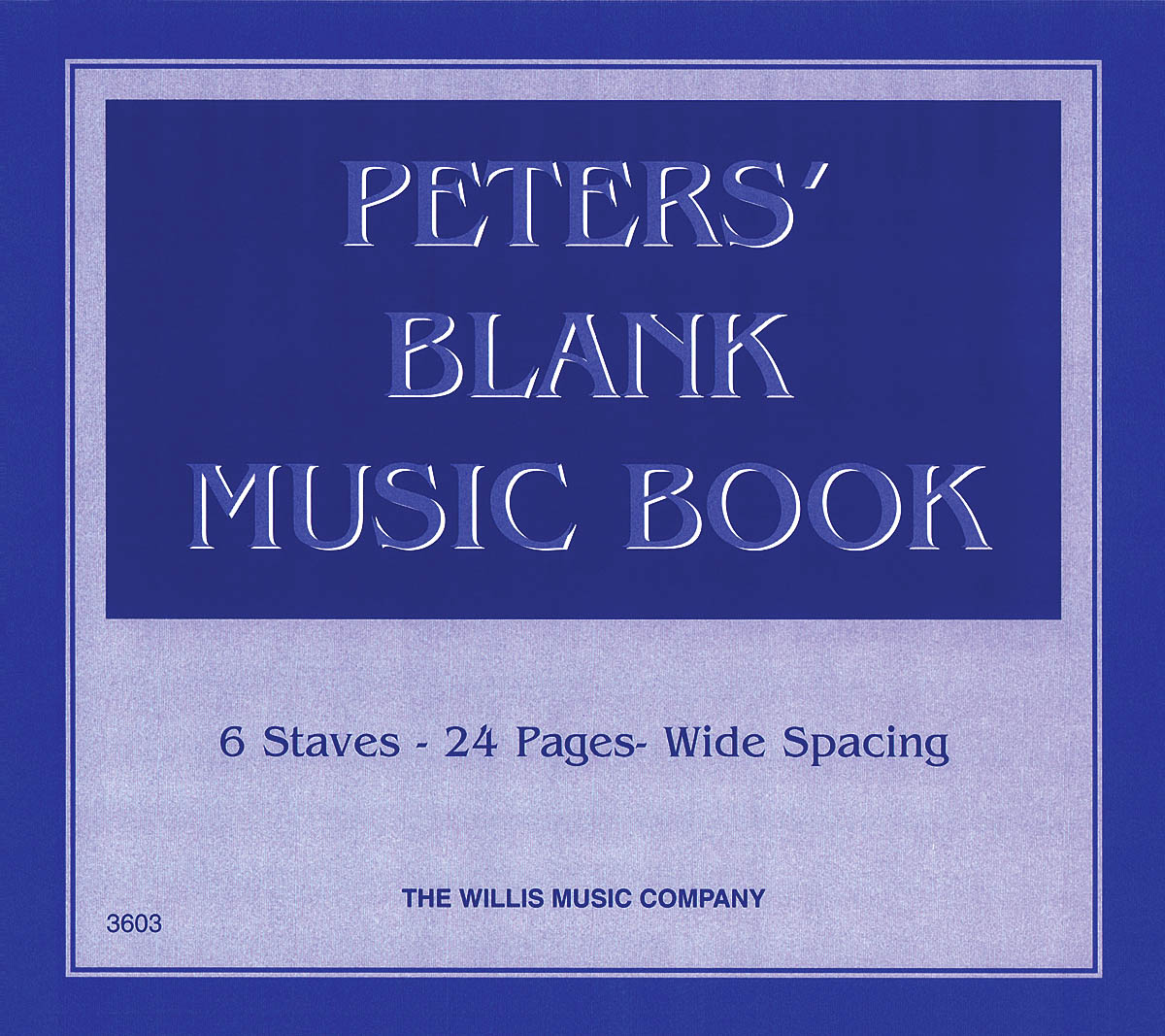 Peters' Blank Music Book (Blue)