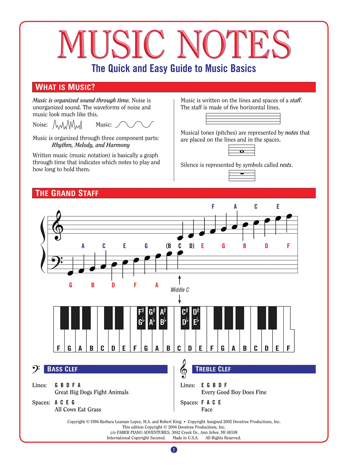 Music Notes(The Quick & Easy Guide to Music Basics)