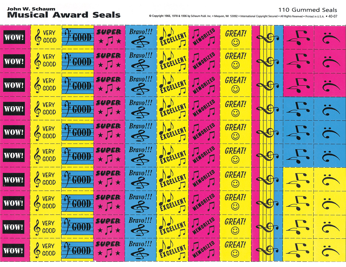 Musical Award Seals