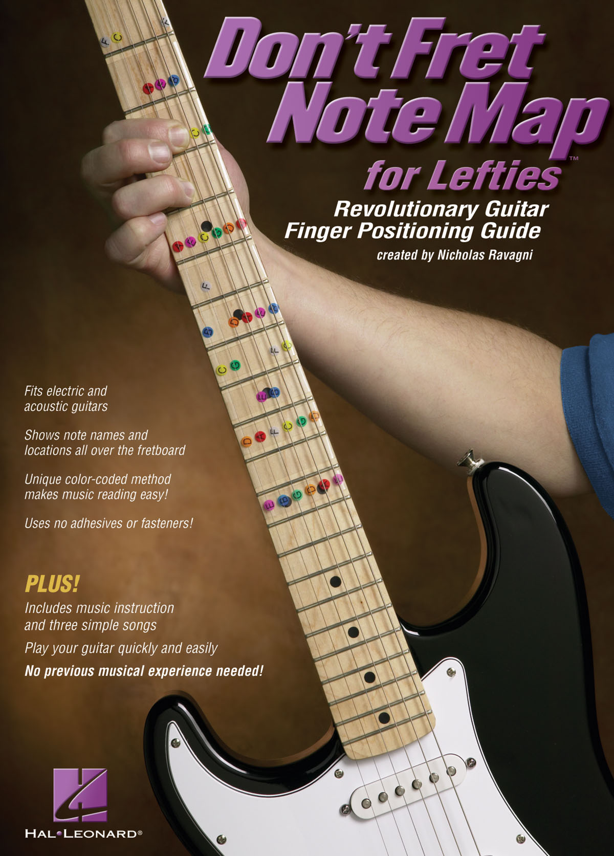 Don't Fret Note Map fuer Lefties(Revolutionary Guitar Finger Positioning Guide)
