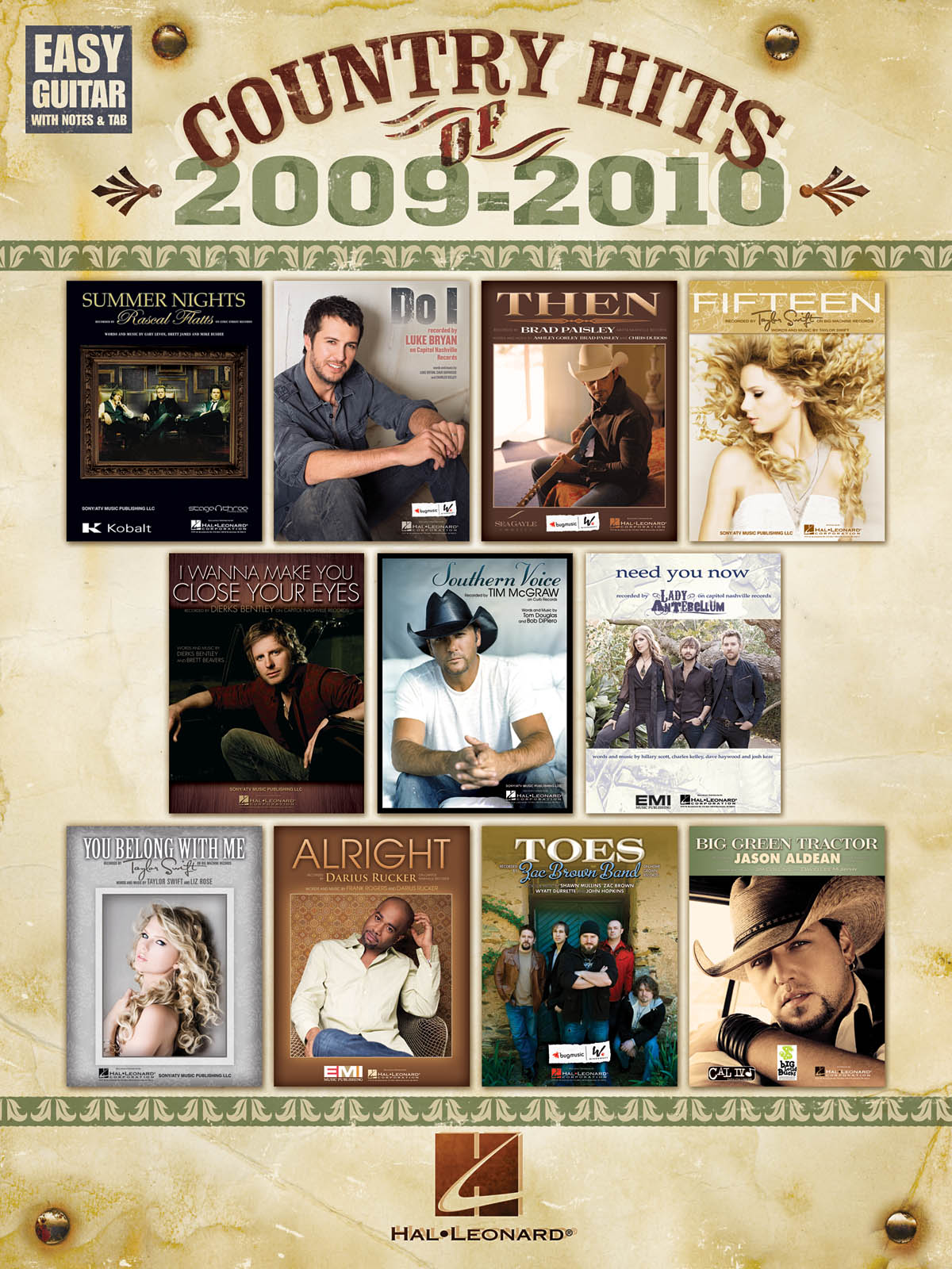 Country Hits of 29-21(Easy Guitar with Notes & Tab)