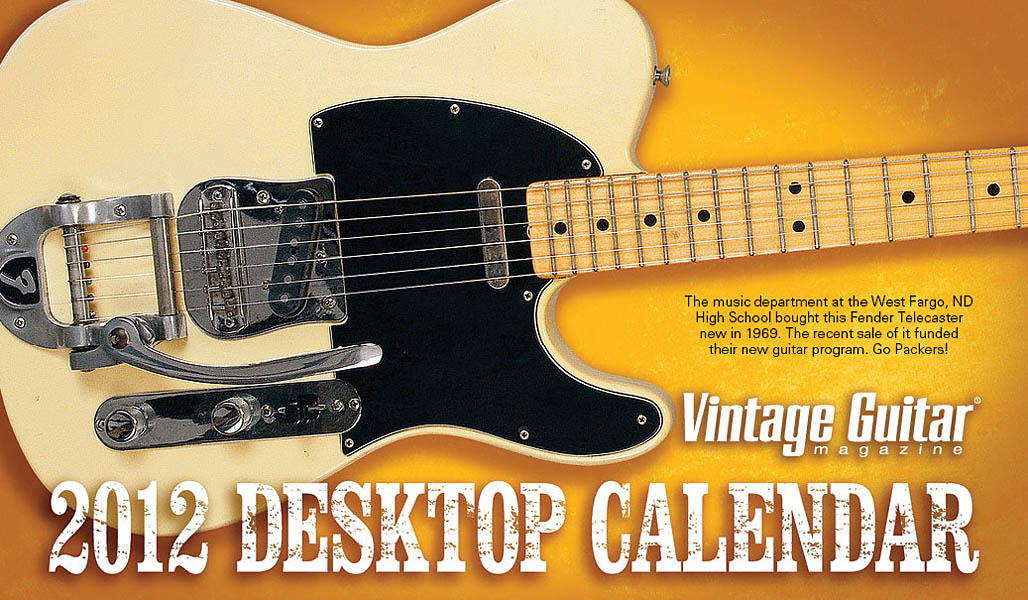 Desk Calendar Vintage Guitar Magazine 2012