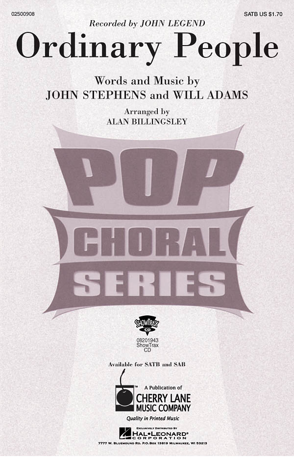 John Legend: Ordinary People (SATB)