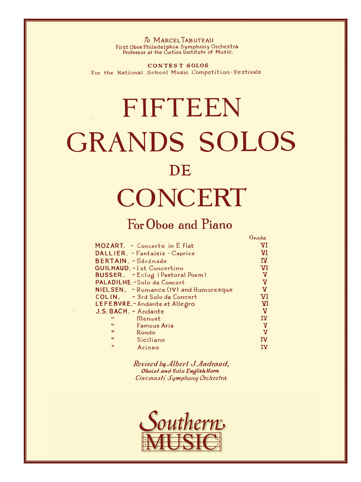 15 Grands Solos De Concert