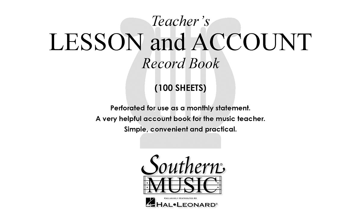 Teacher's Lesson And Account Record Book