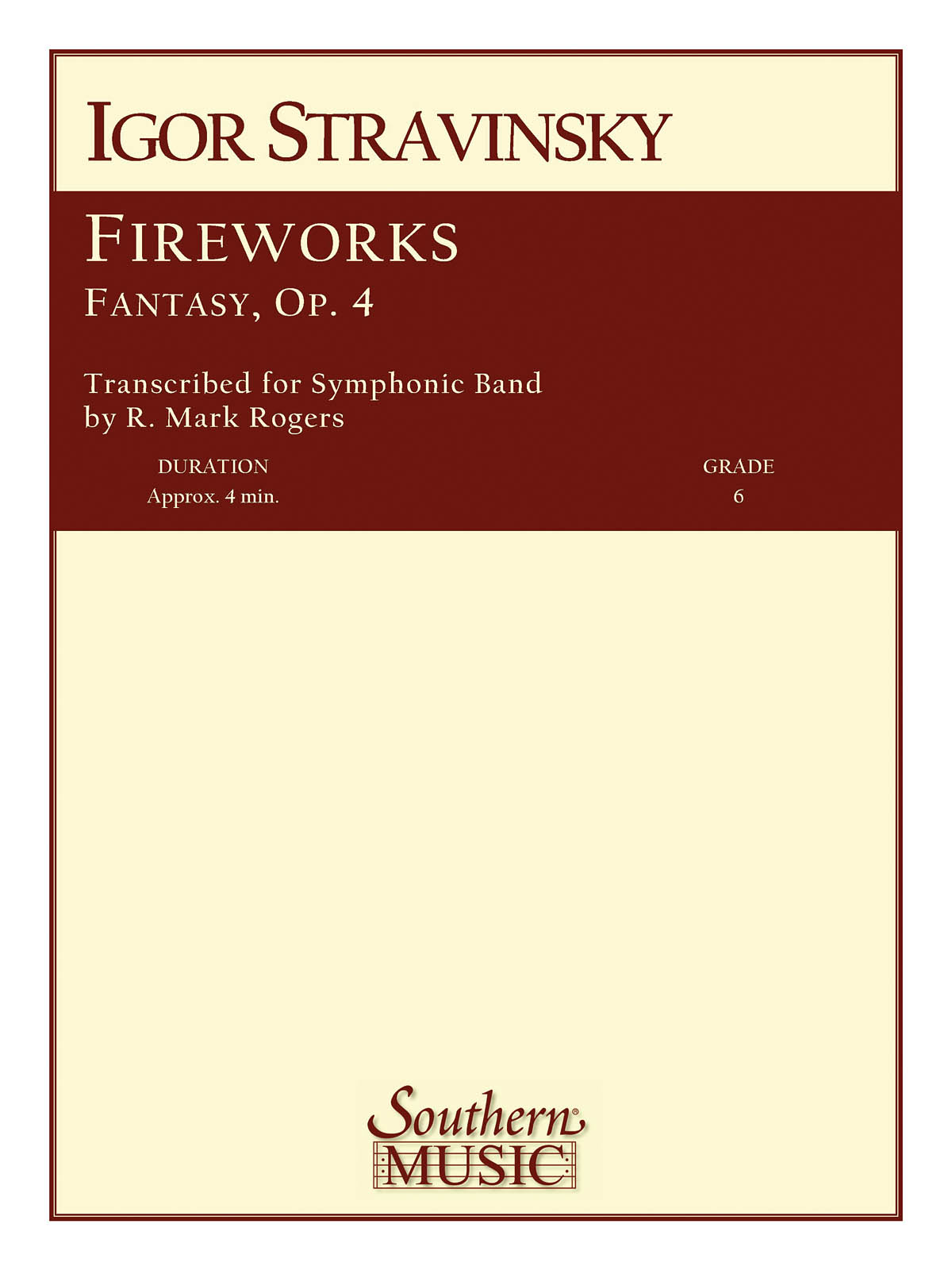 Fireworks Op 4(P.O.D.) (W-Oversize Score)