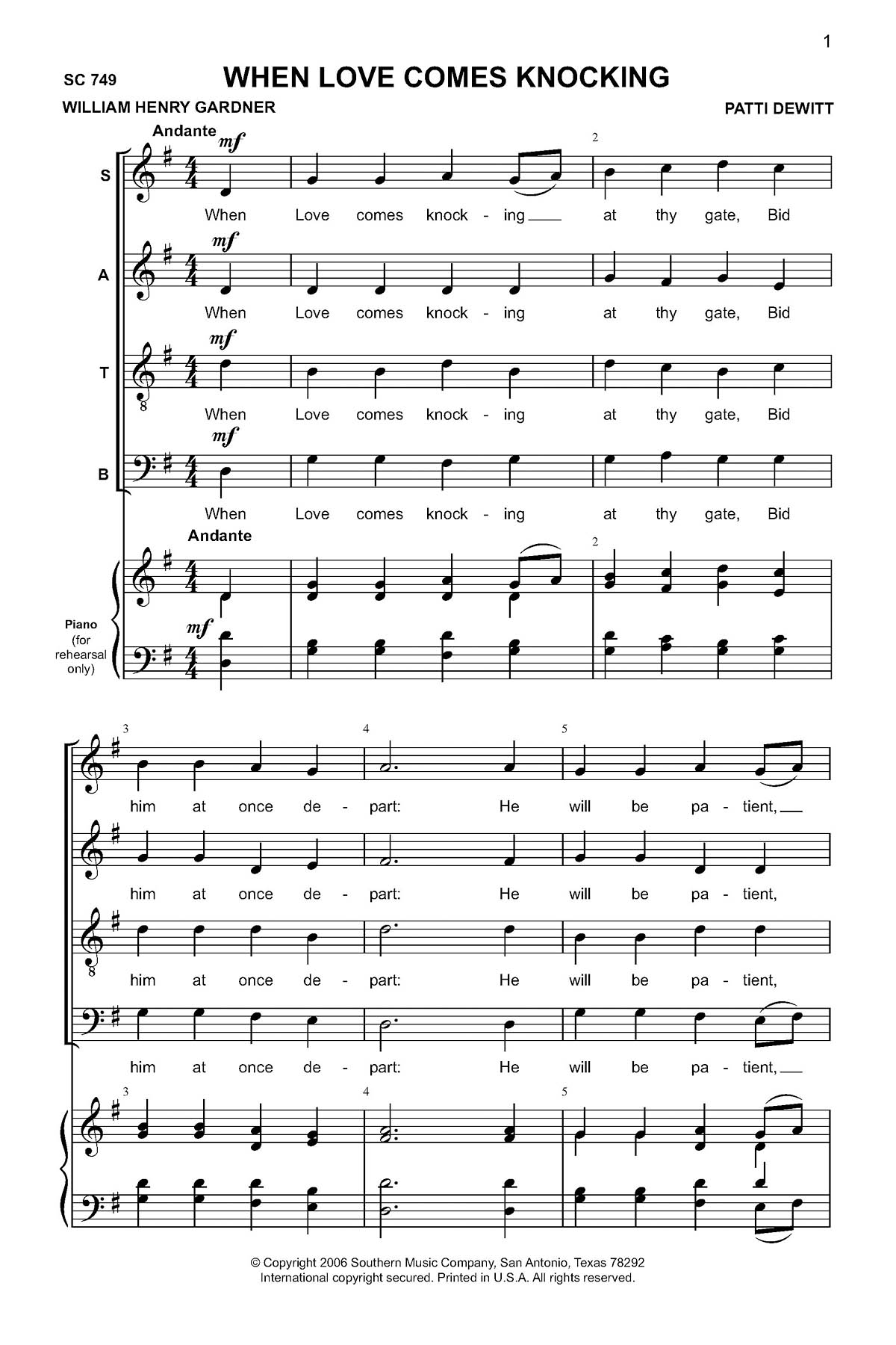 When Love Comes Knocking