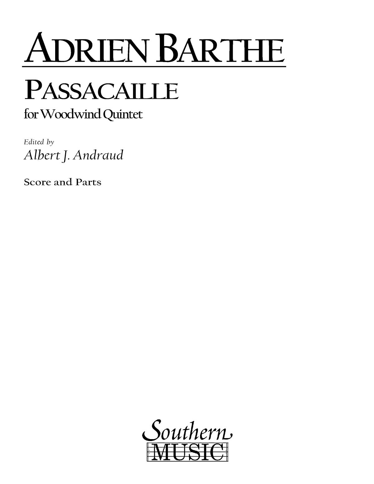 Passacaille (Available Also In B208)