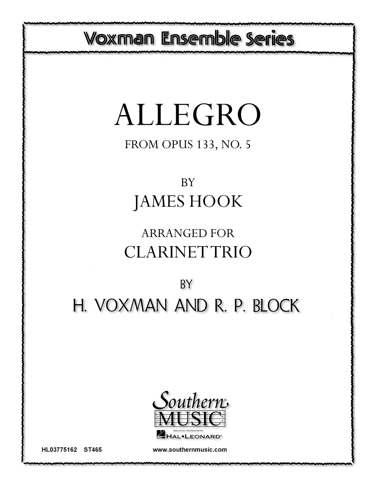 James Hook: Allegro Op 133 No 5