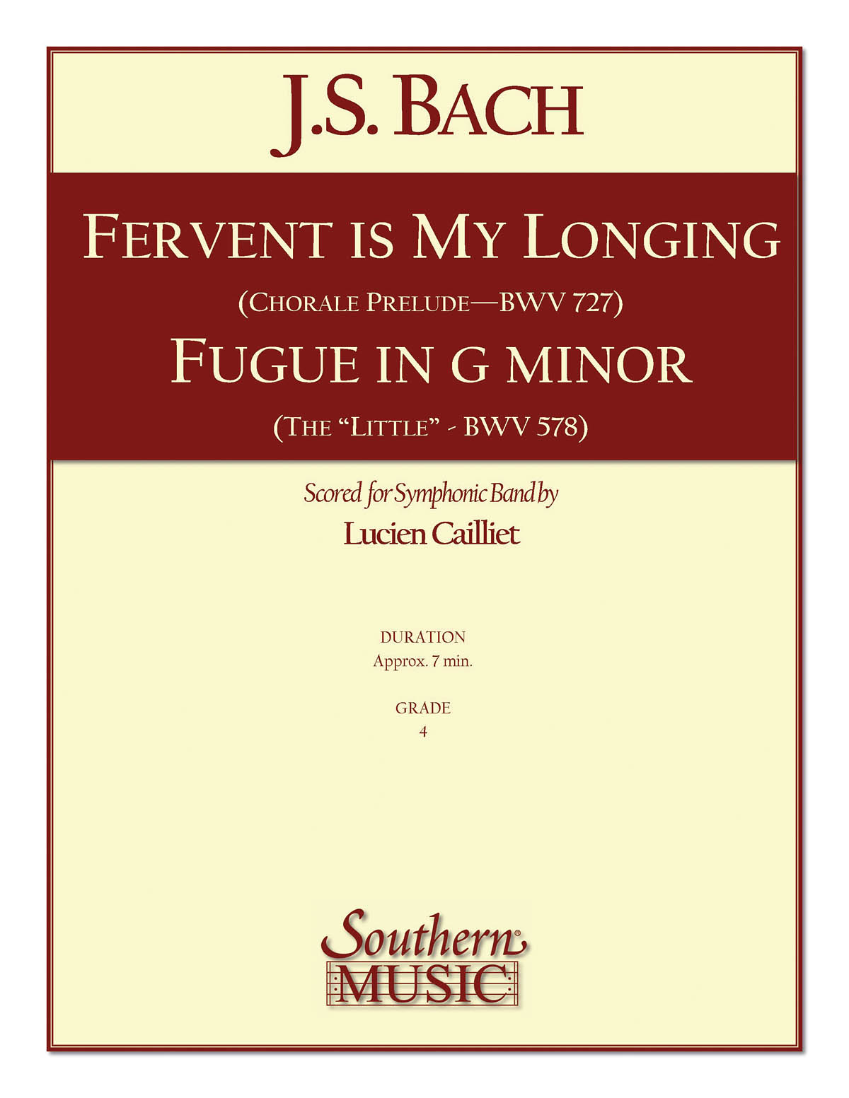 fuervent Is My Longing/ Fugue In G Minor