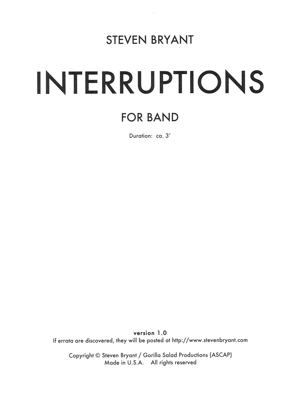 Interruptions