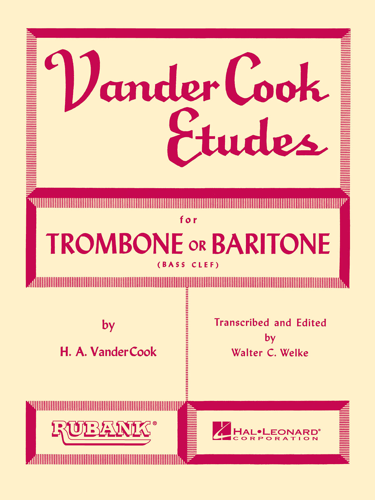 Vandercook Etudes For Trombone or Baritone