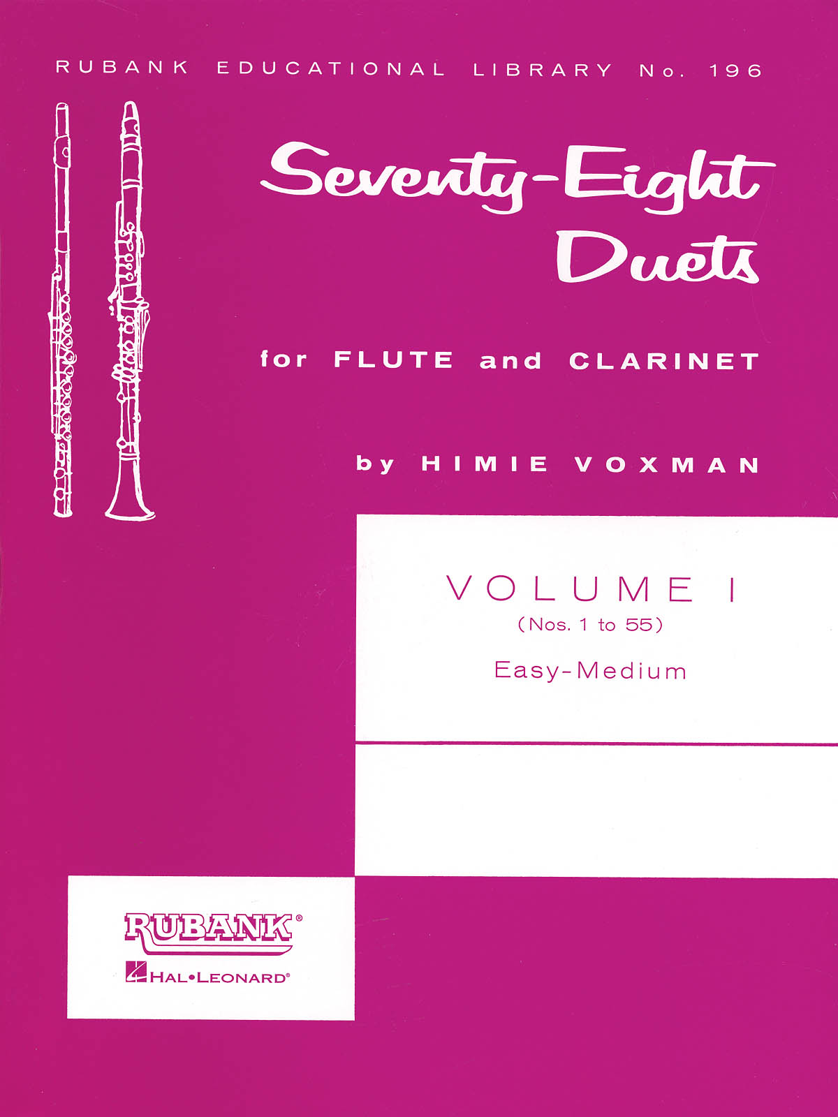 Voxman: 78 Duets for Flute and Clarinet Vol 1 (Nos. 1 to 55)